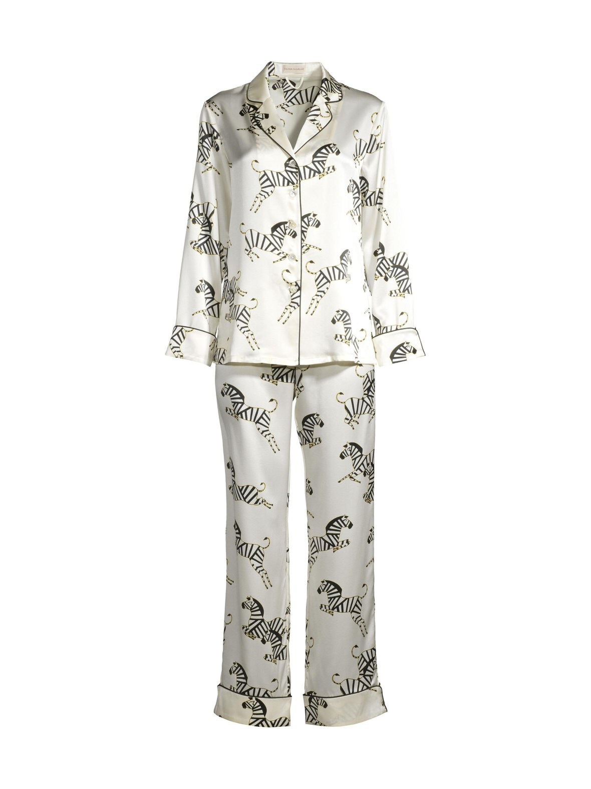 Lila zebra -silkkipyjamasetti