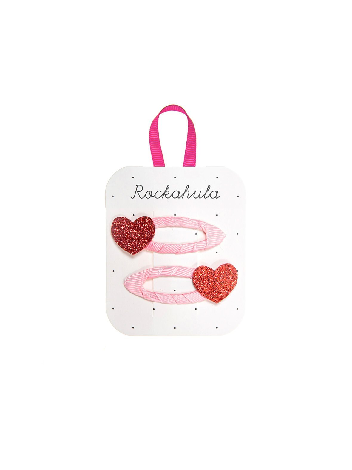 Love heart glitter -hiuspinnit 2 kpl