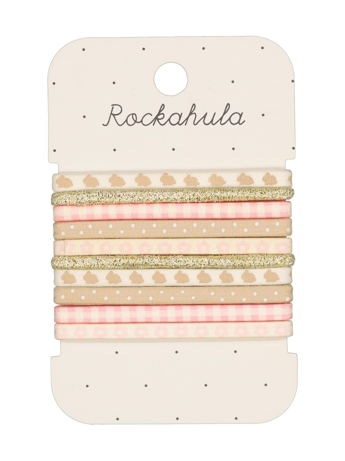 Bunny gingham elastic pony -hiuslenkit 10 kpl