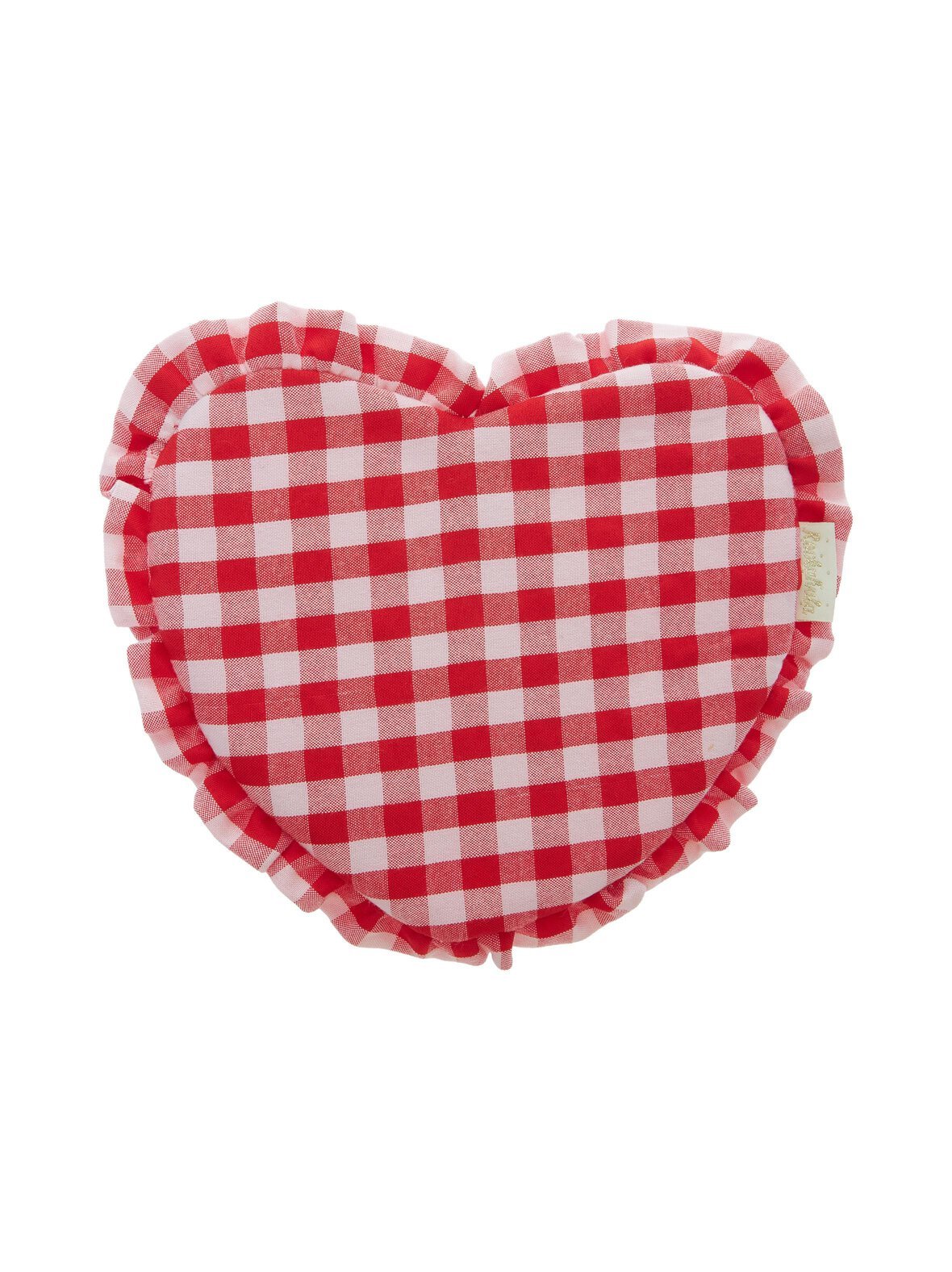 Gingham ruffle love heart -laukku