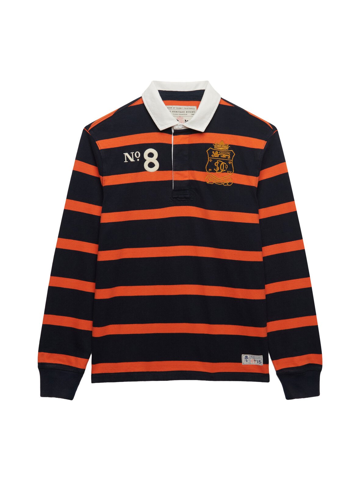 Double emblem stripe rugby -paita