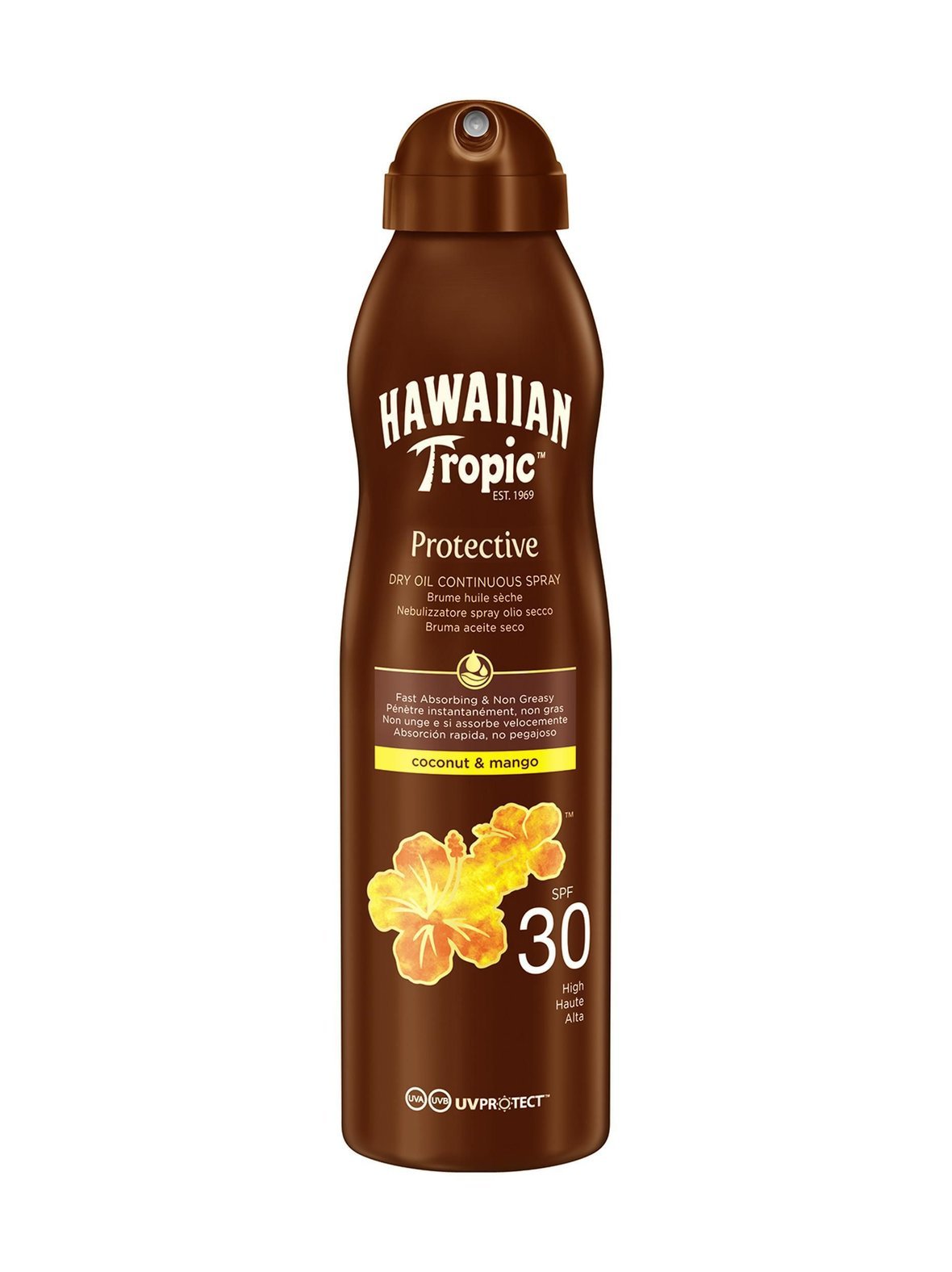 Hawaiian dry oil coco & mango c-spray spf 30 -aurinkosuojaöljy 180 ml
