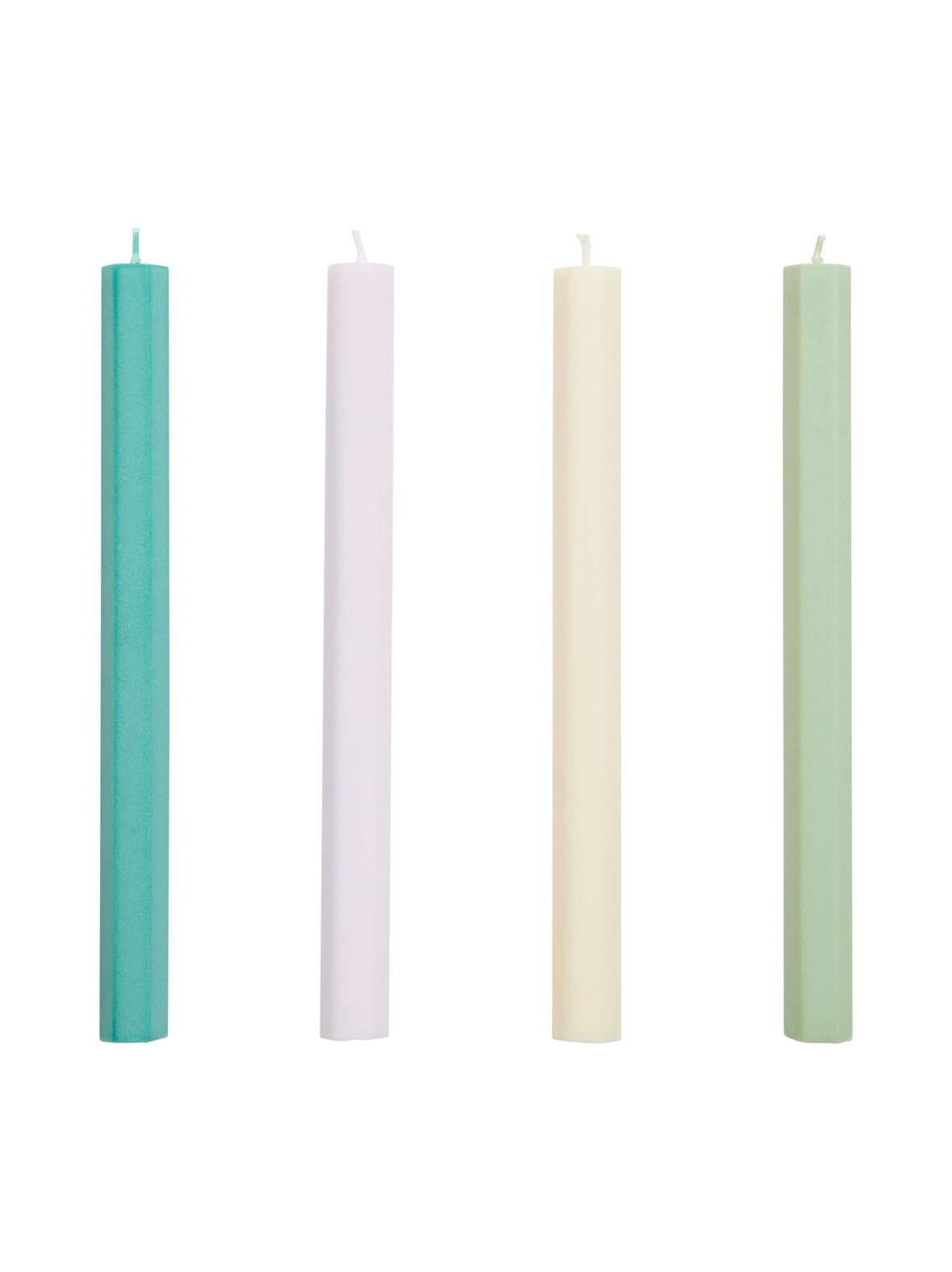 Hexagon candle pastel -steariinikynttilä, 4 kpl
