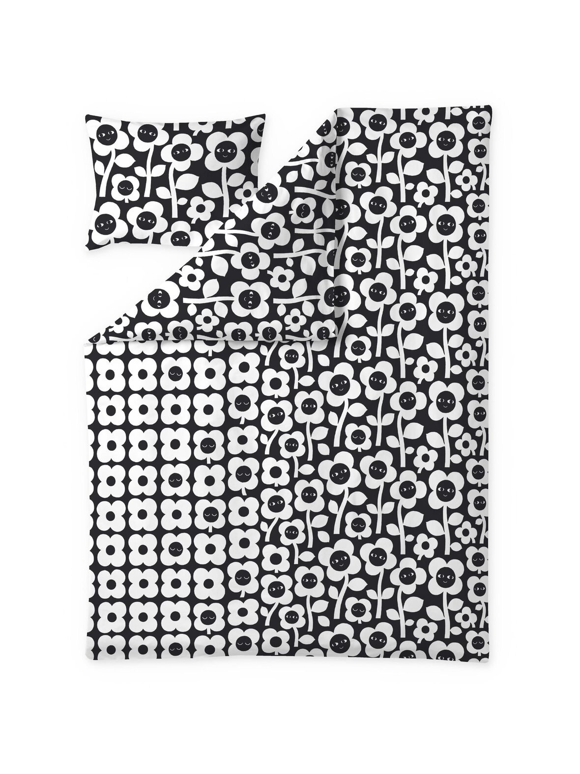 Kukkariemu-pussilakanasetti 150 x 210 + 50 x 60 cm