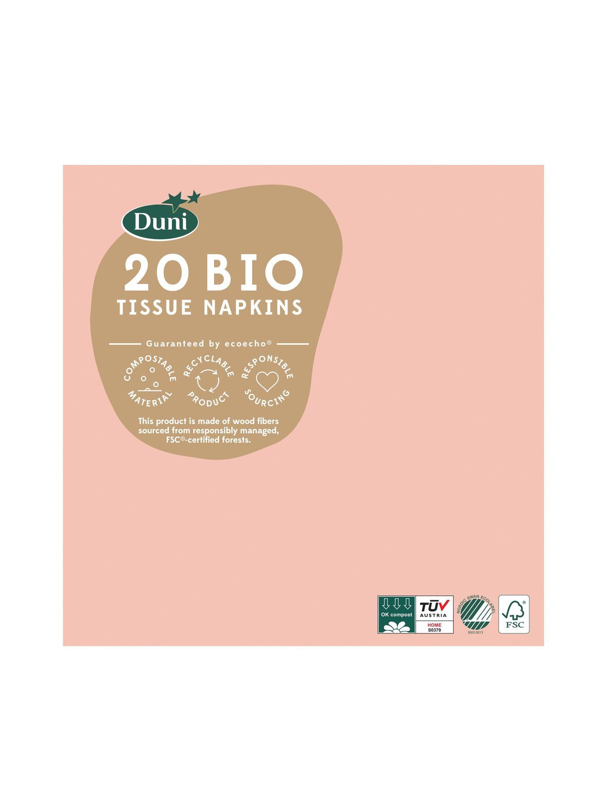 Mellow rose -paperilautasliinat 24 x 24 cm