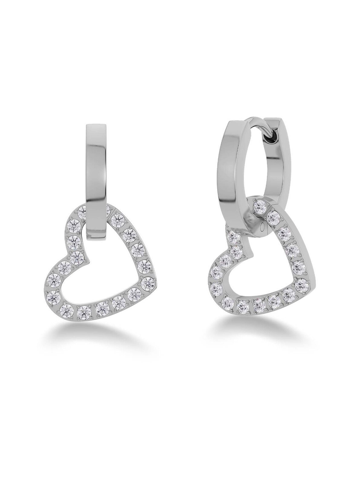 Eternal heart earrings steel -korvakorut