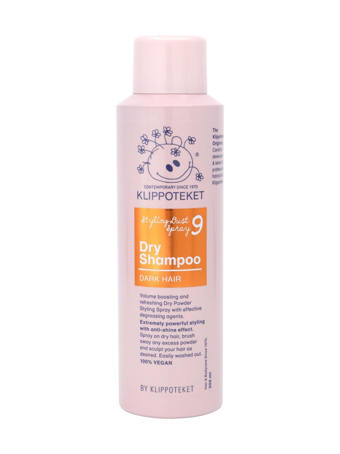 Kuivashampoo tummille hiuksille 200 ml