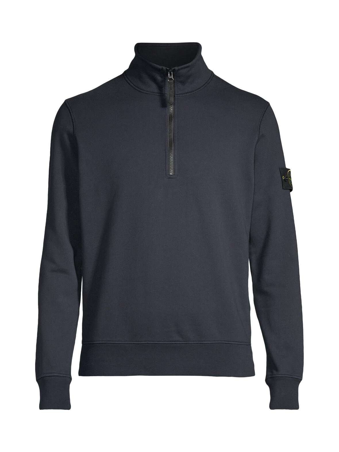 Logo patch half zip -collegepaita