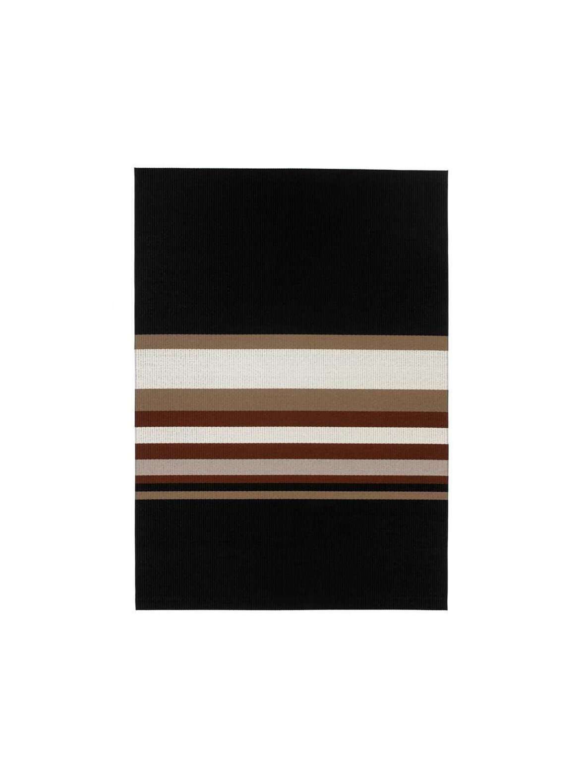 Horizon-matto black/reddish brown 170 x 240 cm