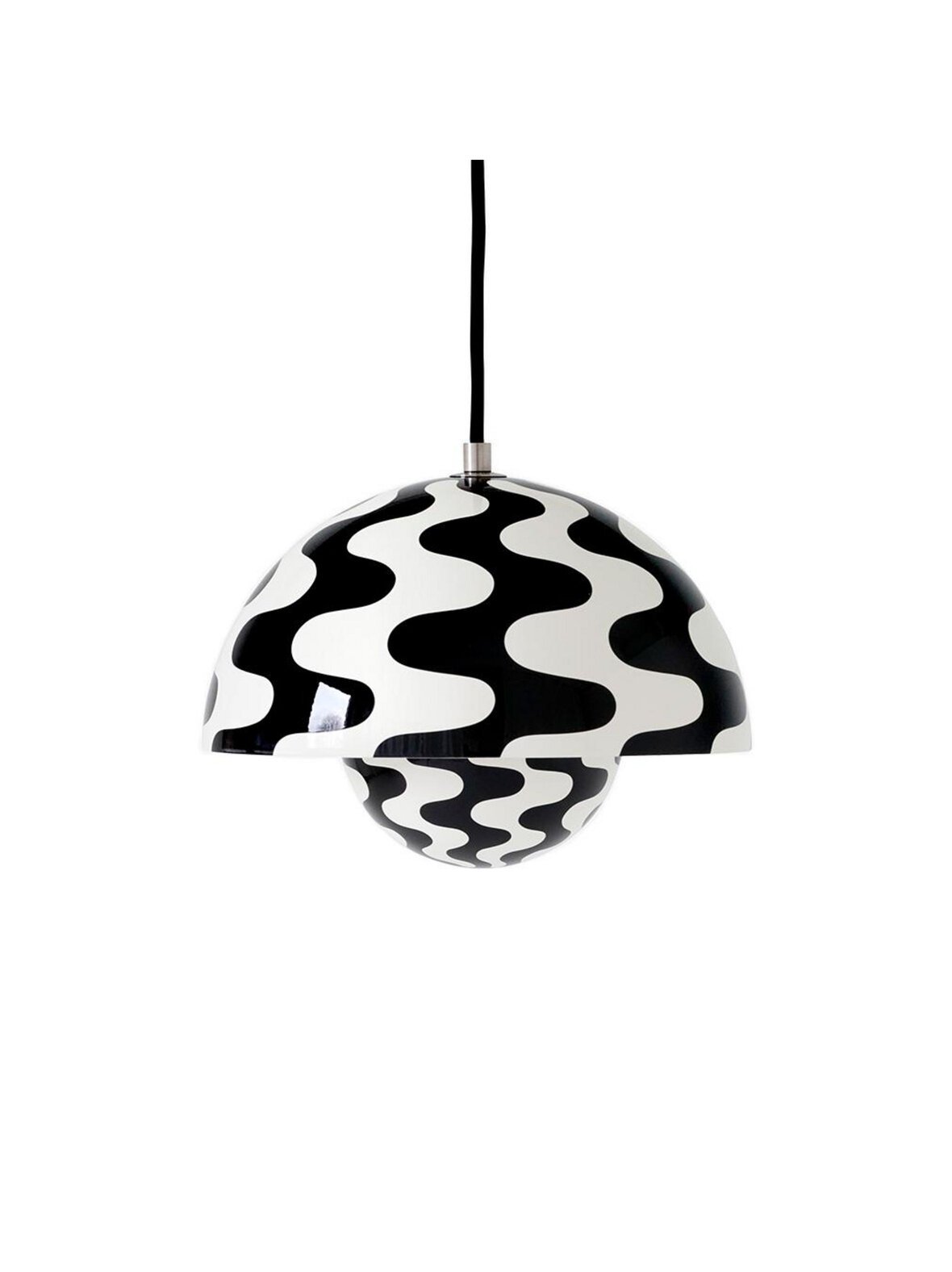 Flowerpot vp1 -riippuvalaisin black/white ⌀ 23 cm