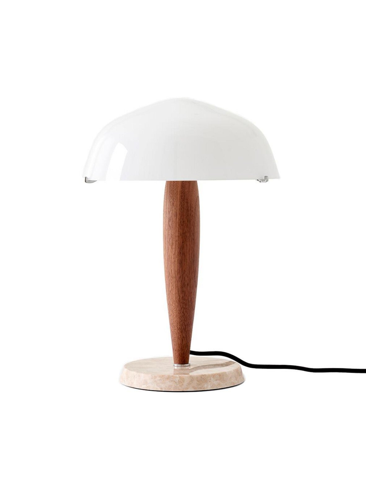 Herman shy3 -pöytävalaisin opaalilasi / marmori / pähkinä