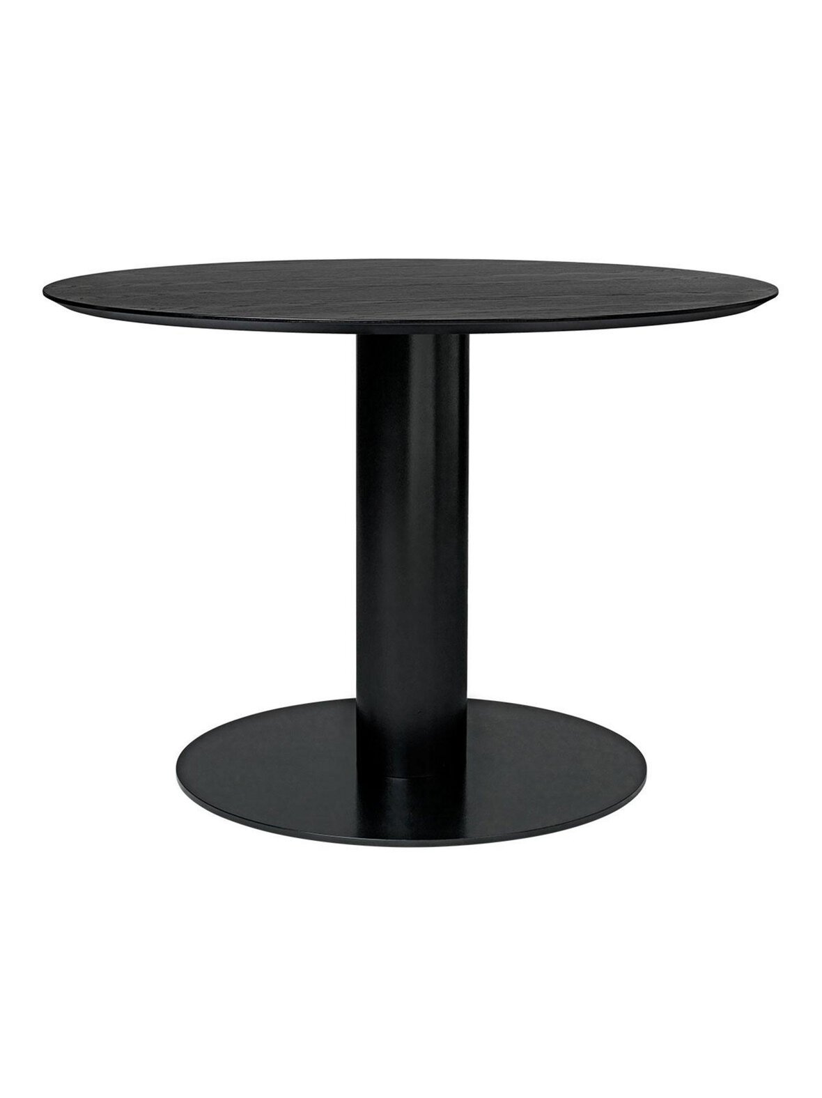 2.0-ruokapöytä musta saarni / musta ⌀ 110 cm