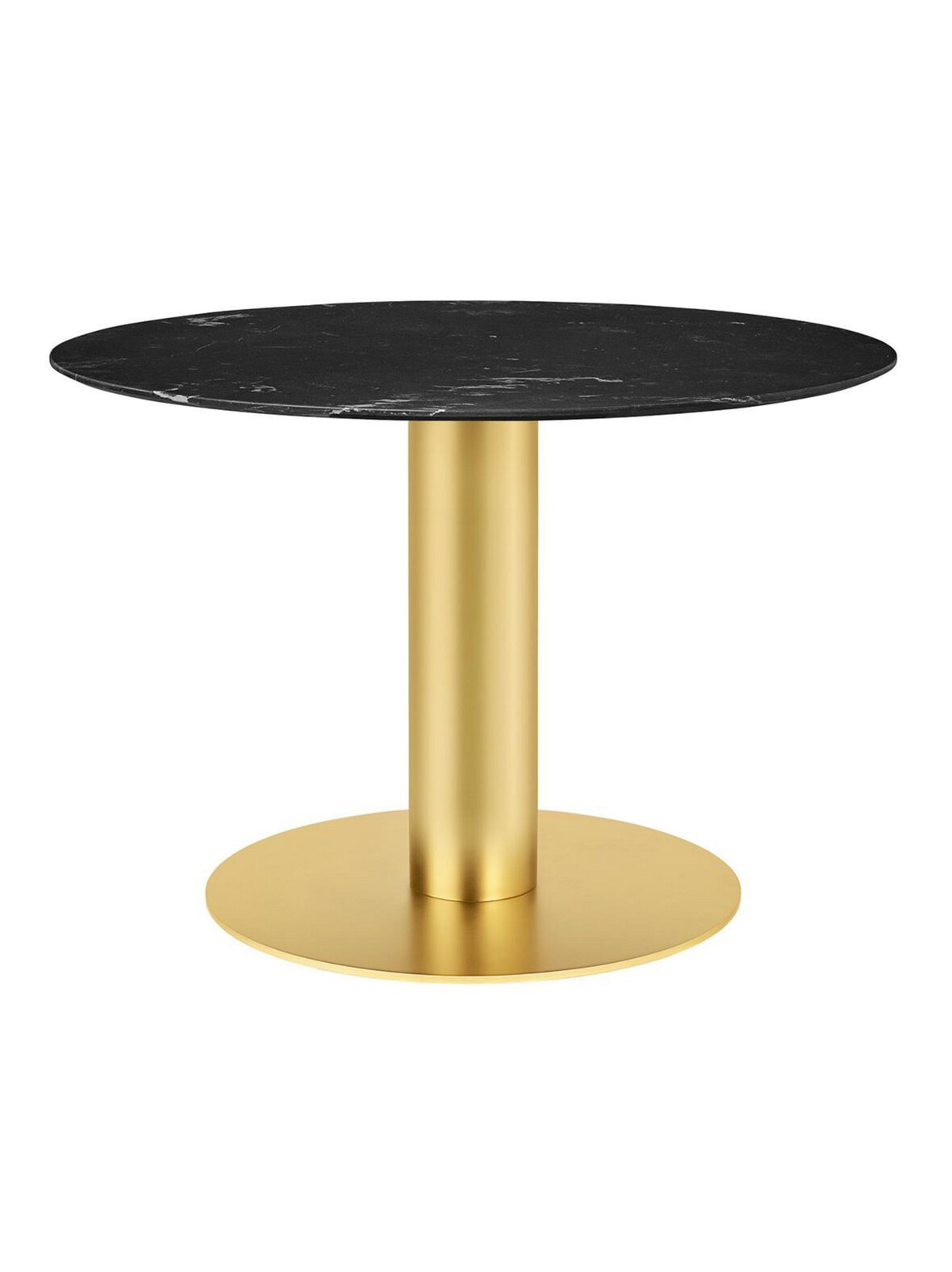 2.0-ruokapöytä musta marmori / messinki ⌀ 110 cm