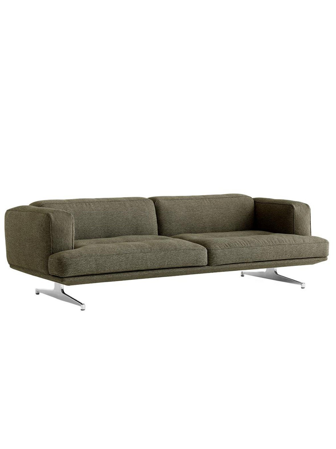 Inland av23 -sohva clay 014 tummanharmaa / alumiini l 228 cm