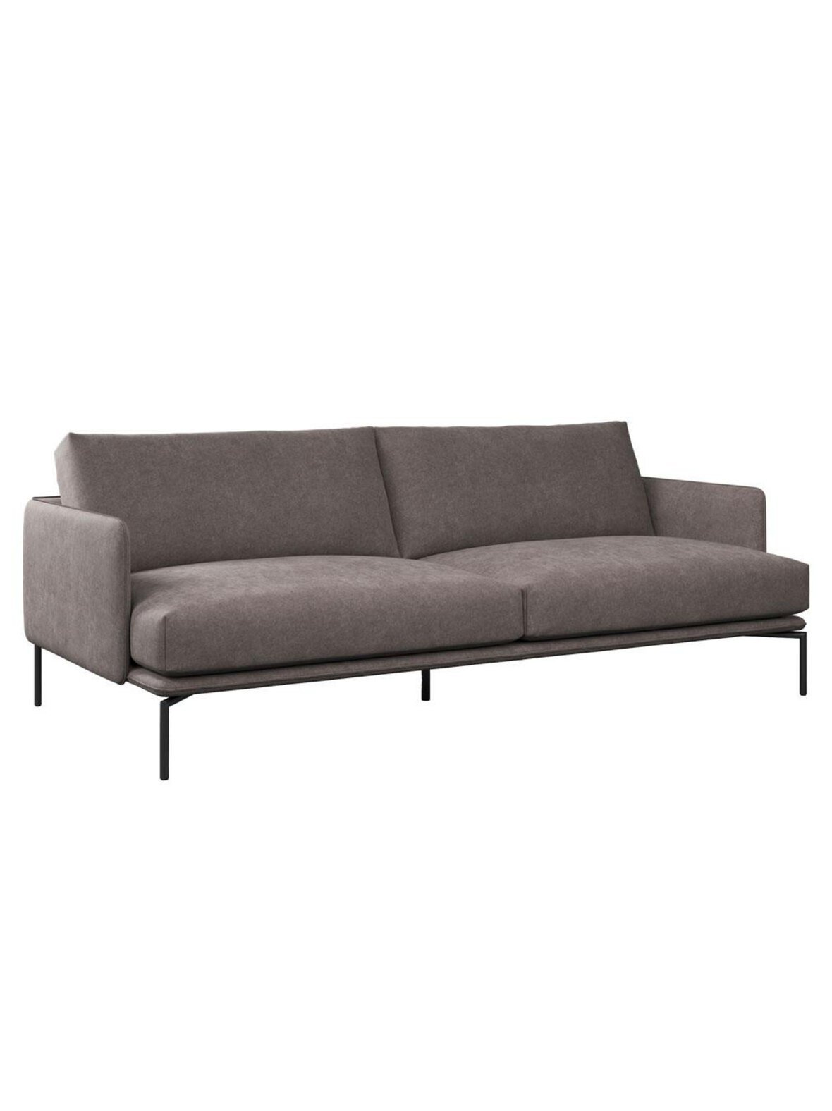 Baron-nahkasohva adea nubuck -nahka 98 ruskea l 210 cm