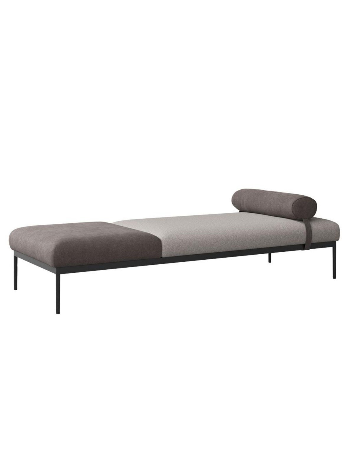 Bon-daybed adea nubuck -nahka / orsetto-kangas harmaa