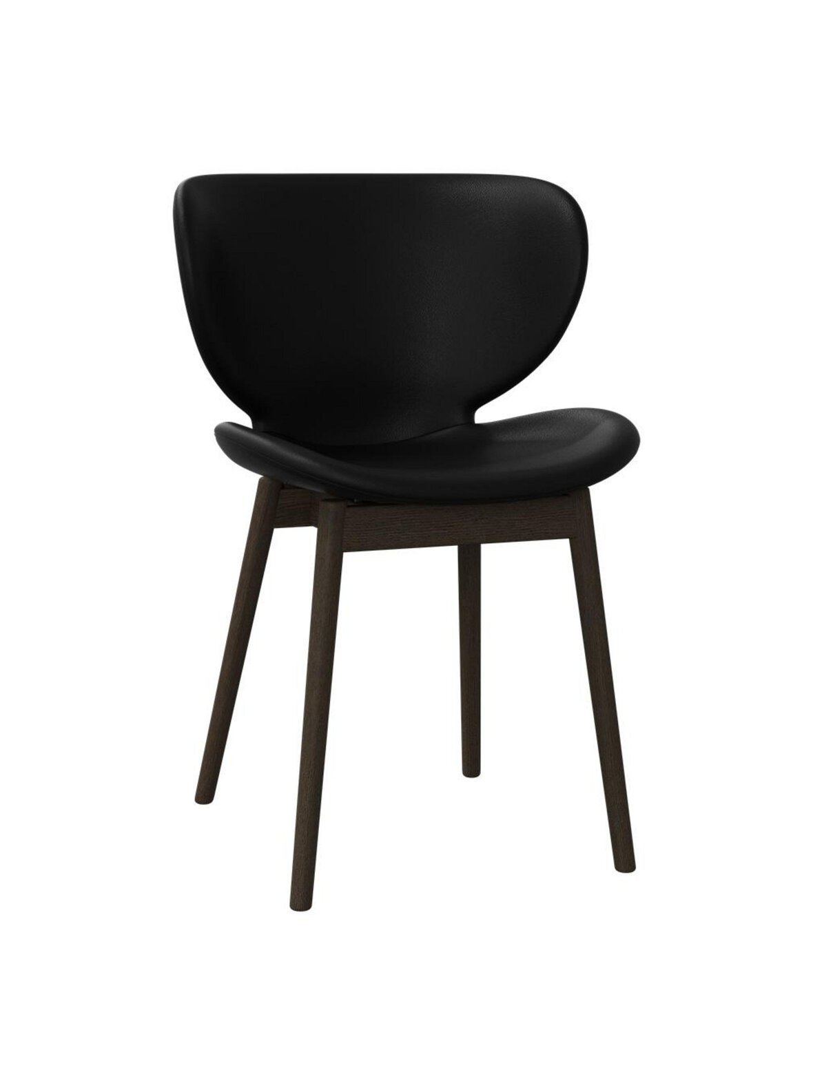 Hamilton-tuoli nordic grain -nahka 5130 musta / tumma tammi