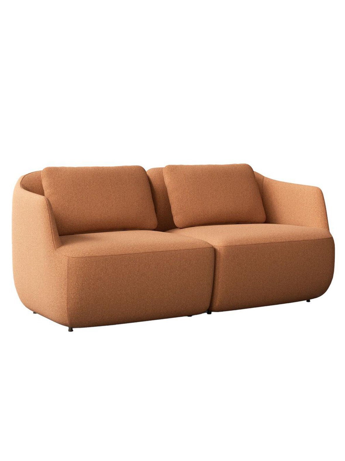 Como-sohva orsetto-kangas 0724 oranssi l 186 cm