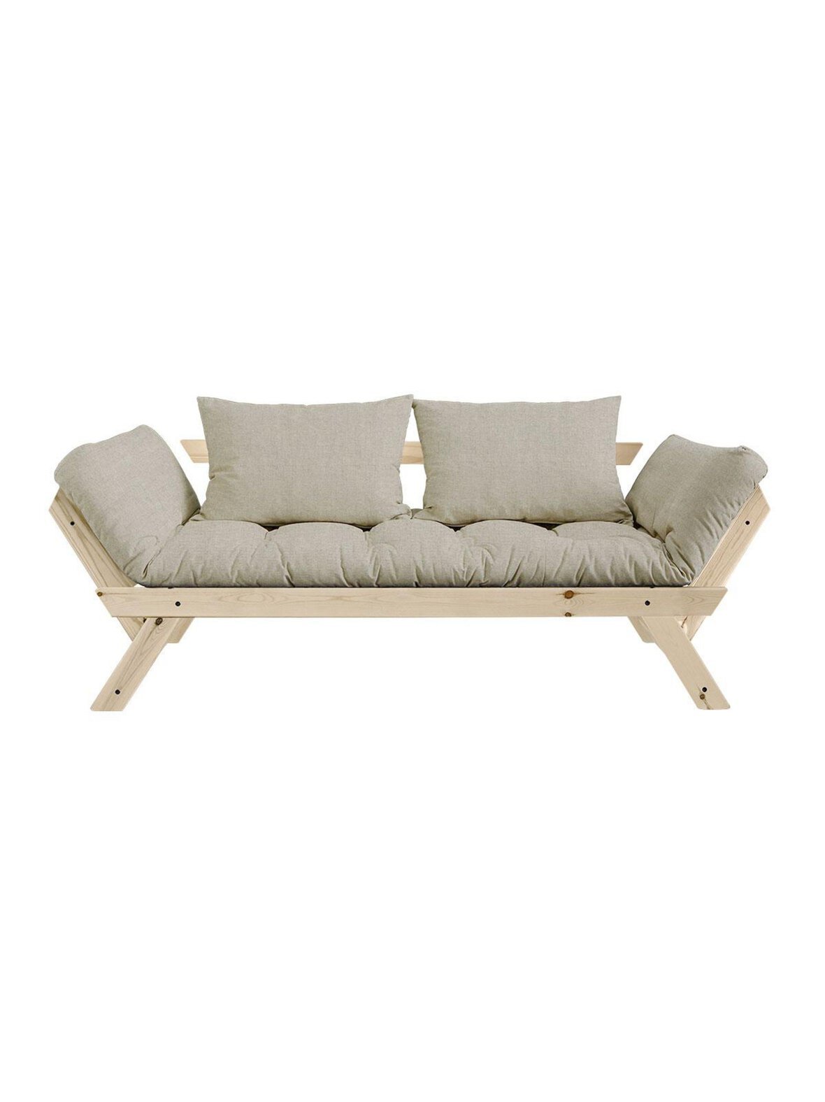 Bebop-futonsohva linen/mänty l 180 cm