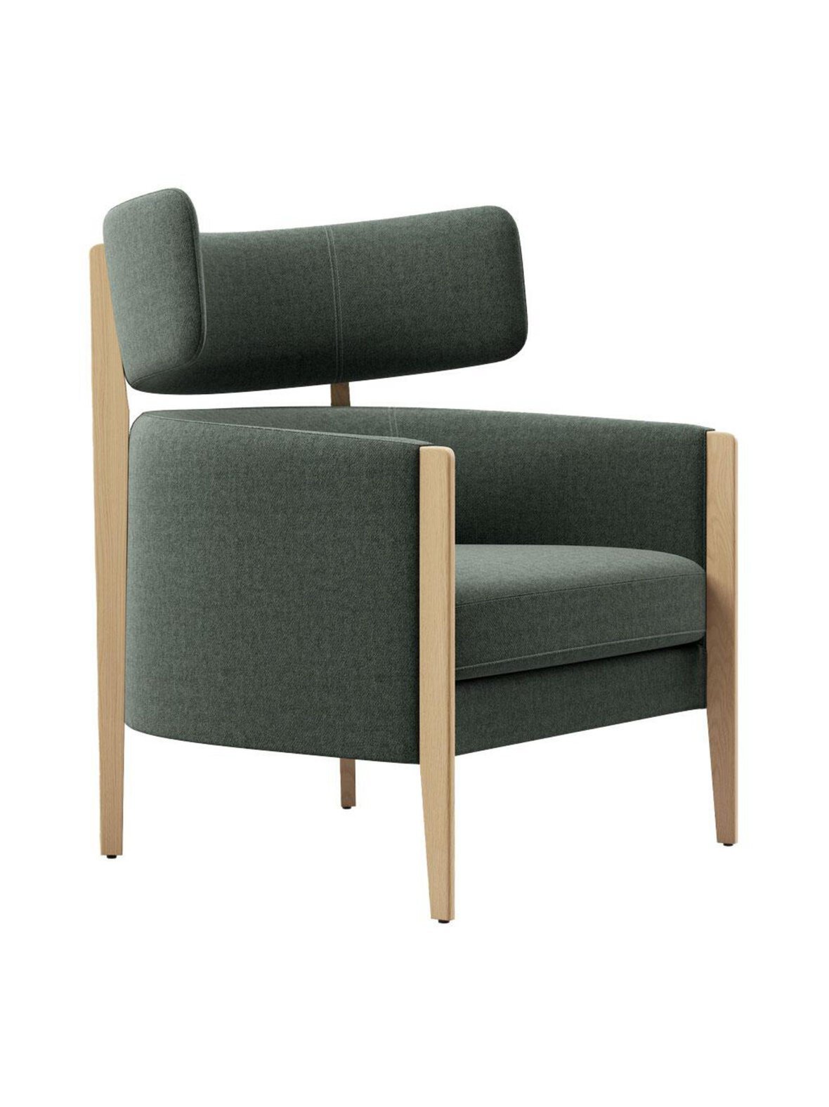 Garbo-nojatuoli velvety-kangas 38 vihreä / tammi