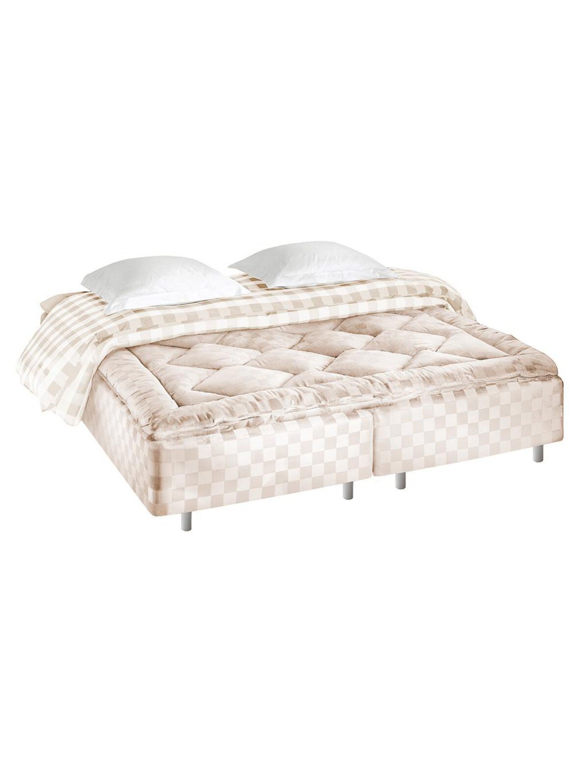 Marquis-sänky solid pearl check 180 x 200 cm
