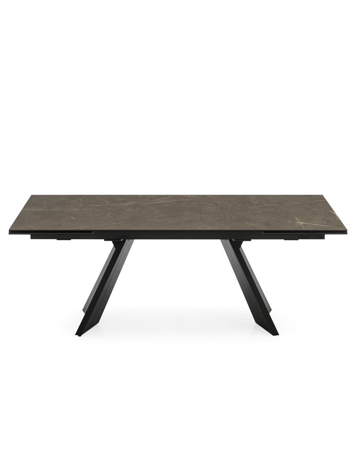 Icaro -jatkettava ruokapöytä pronssi/mattamusta 100 x 200/300 cm