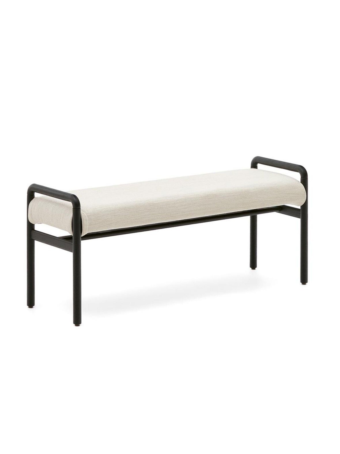 Macaret-penkki beige chenille-kangas / musta l 120 cm