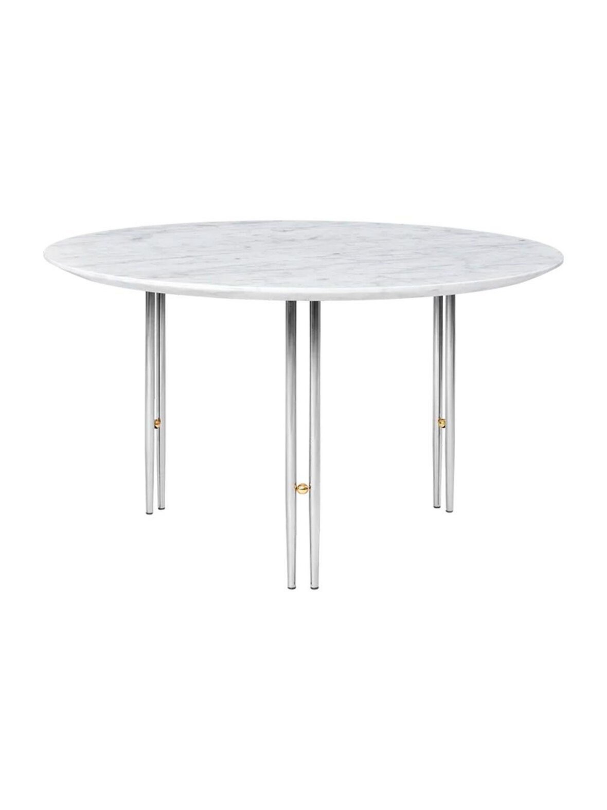 Ioi -sohvapöytä valkoinen marmori / kromi ⌀ 70 cm