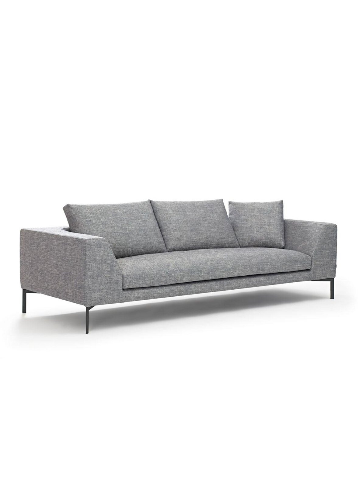 Band-sohva das-kangas 51 harmaa l 240 cm