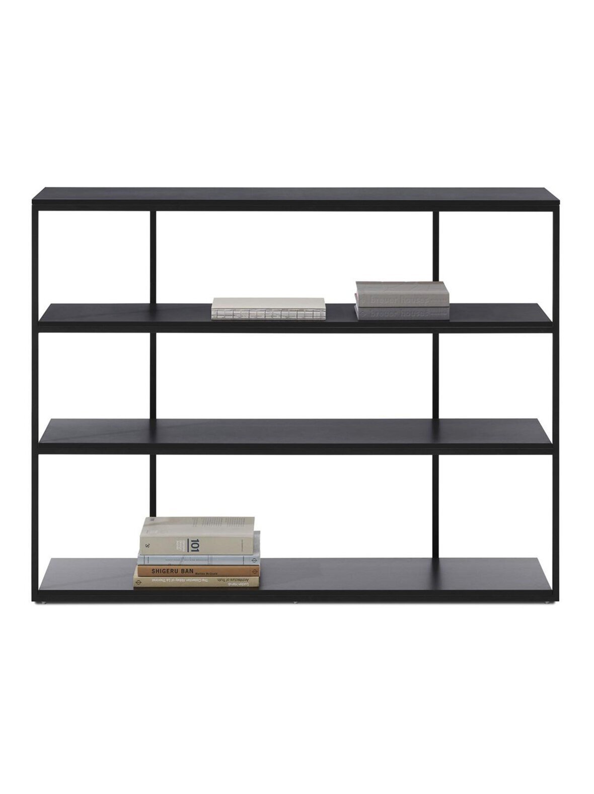 Bordeaux-hylly harmaa/musta 125 x 32 cm