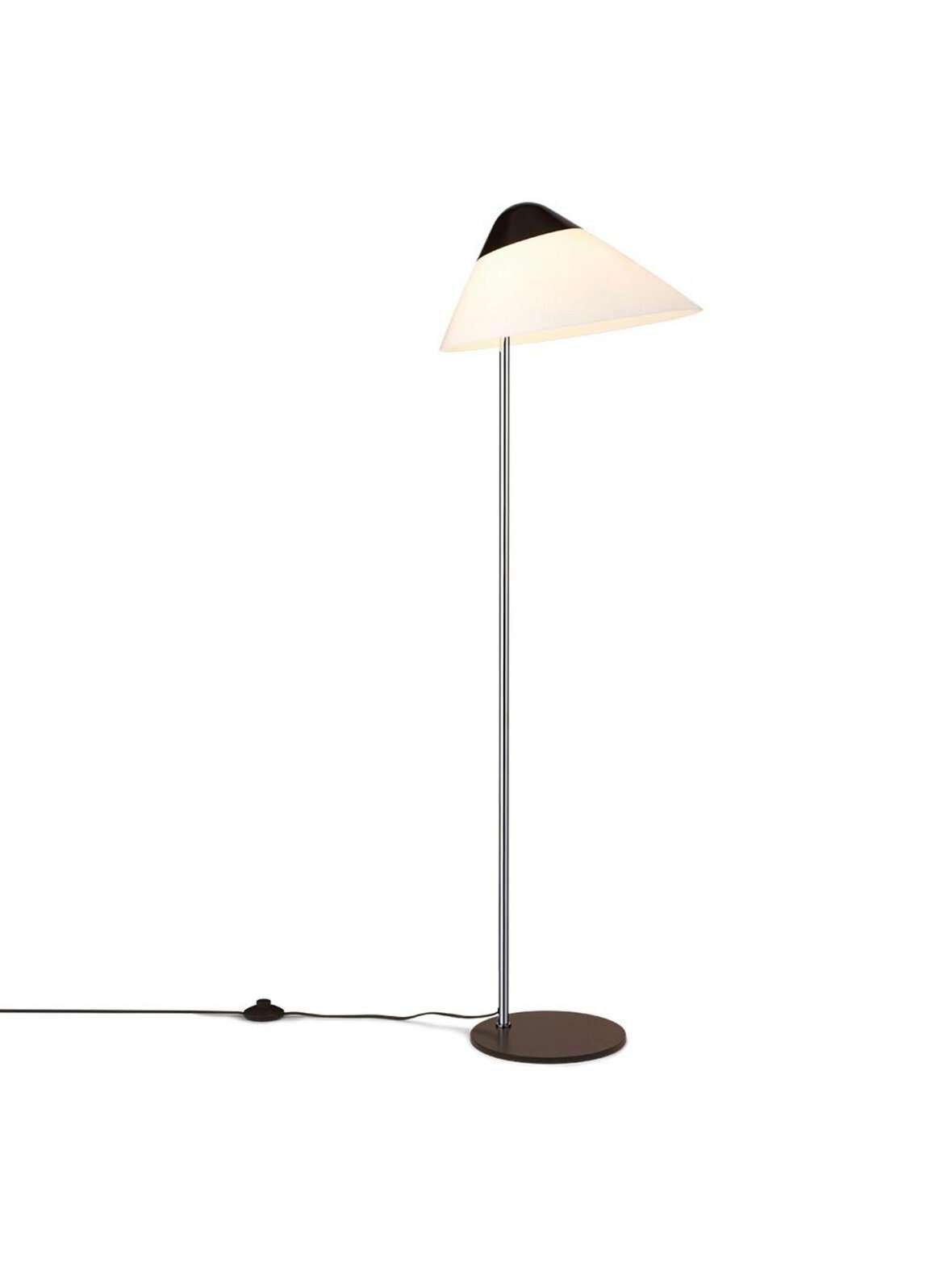 Hjw03 opala midi -lattiavalaisin musta / kromi