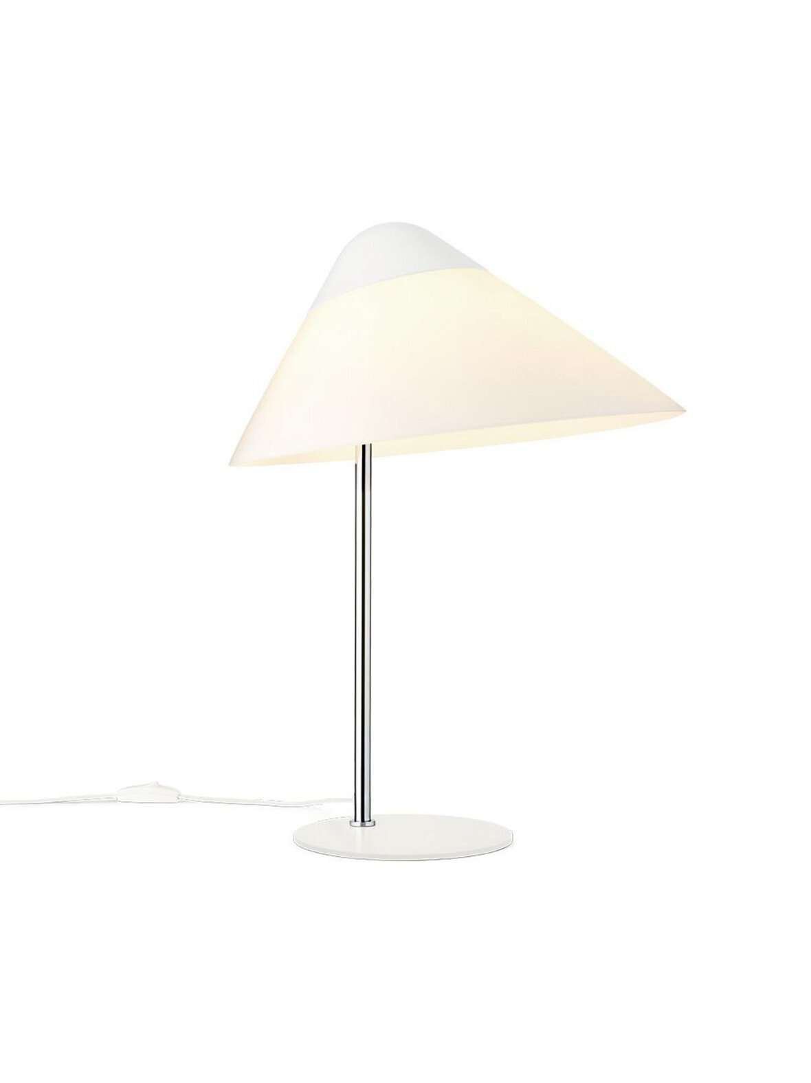 Hjw02 opala midi -pöytävalaisin valkoinen / kromi