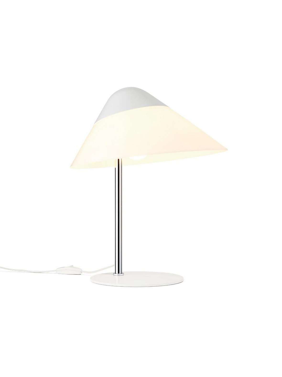 Hjw01 opala mini -pöytävalaisin valkoinen / kromi