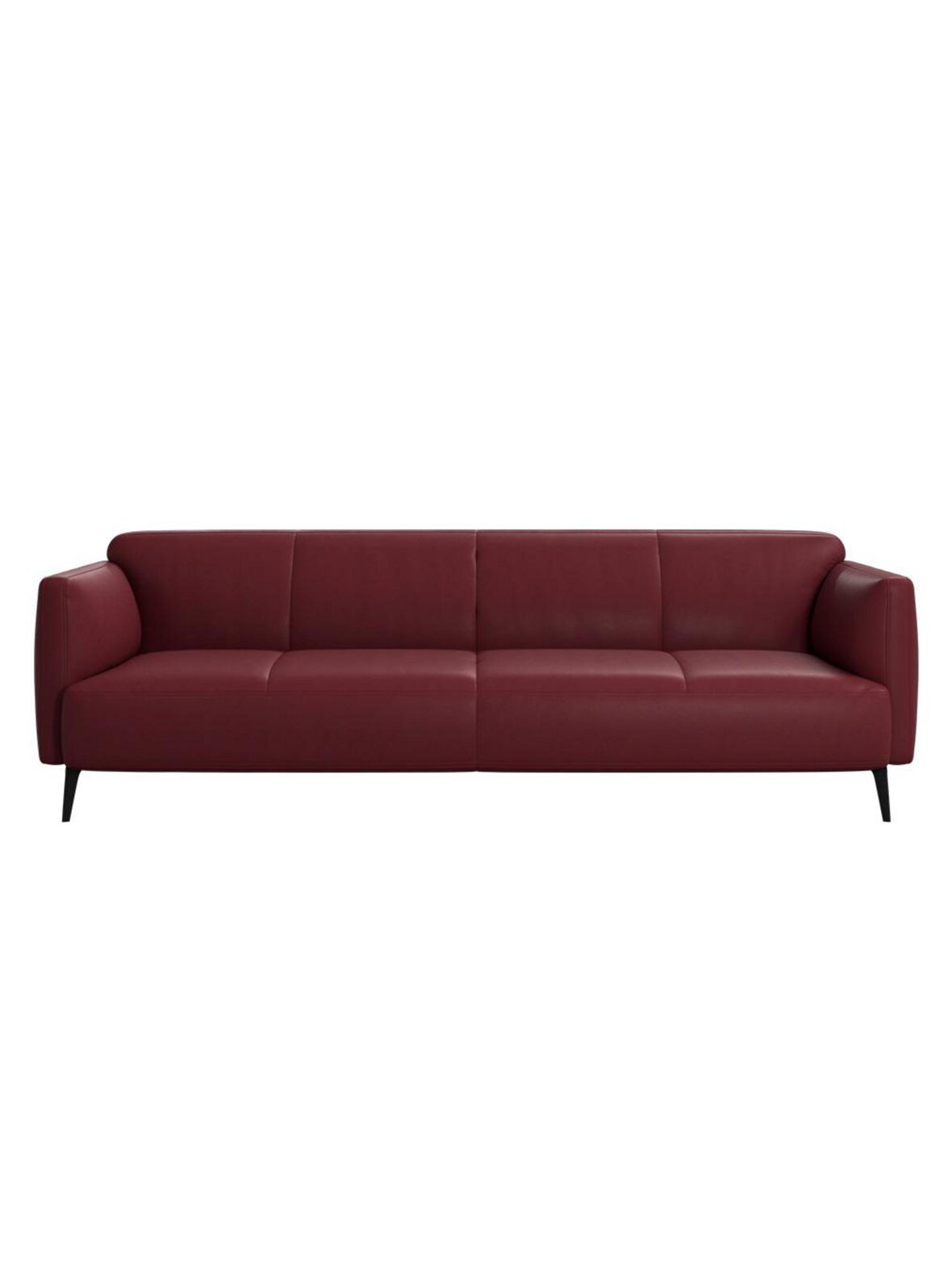Modena-sohva nordic vintage -nahka 5145 viininpunainen l 218 cm