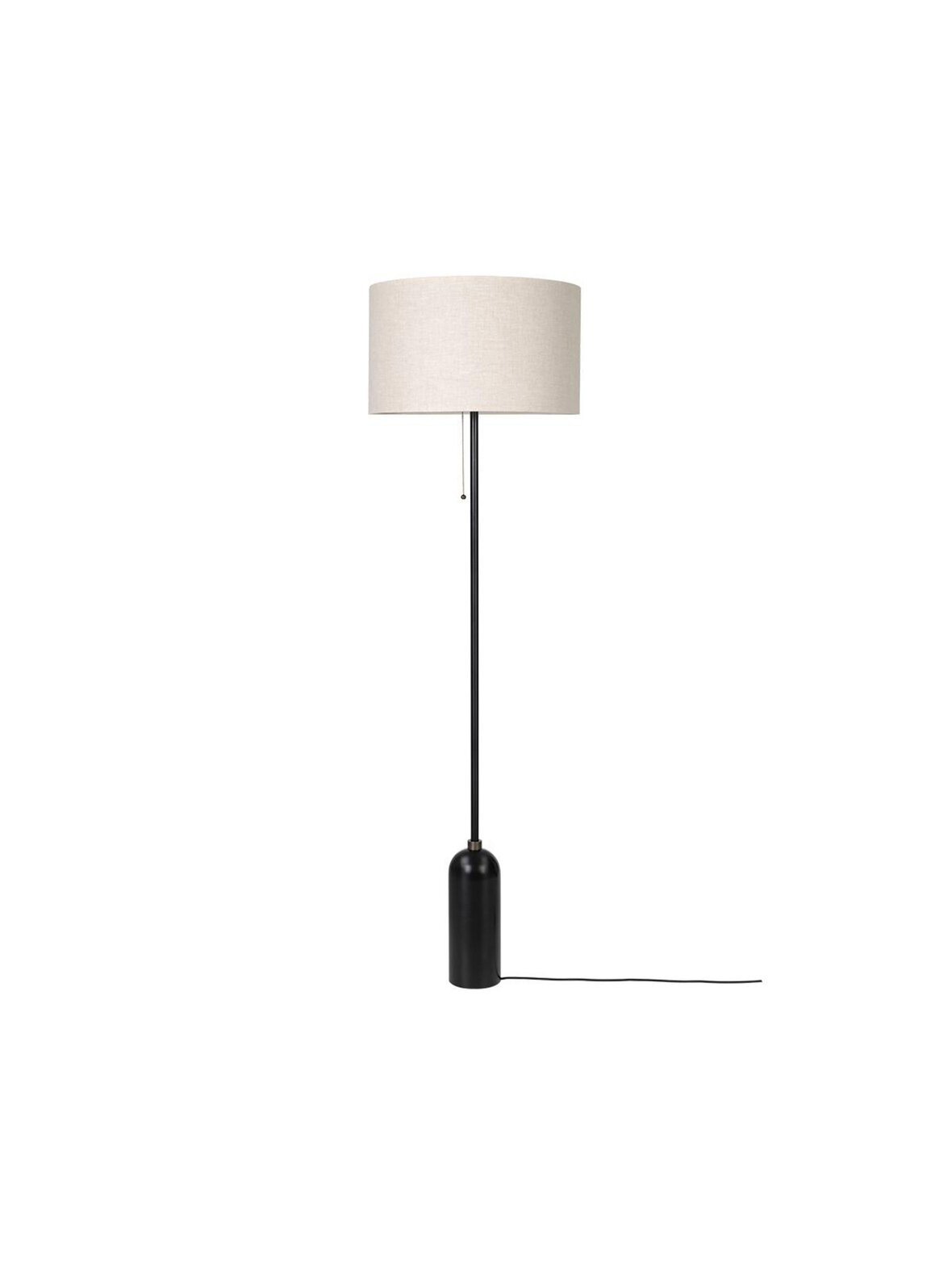 Gravity-lattiavalaisin musta teräs / kanvasvarjostin