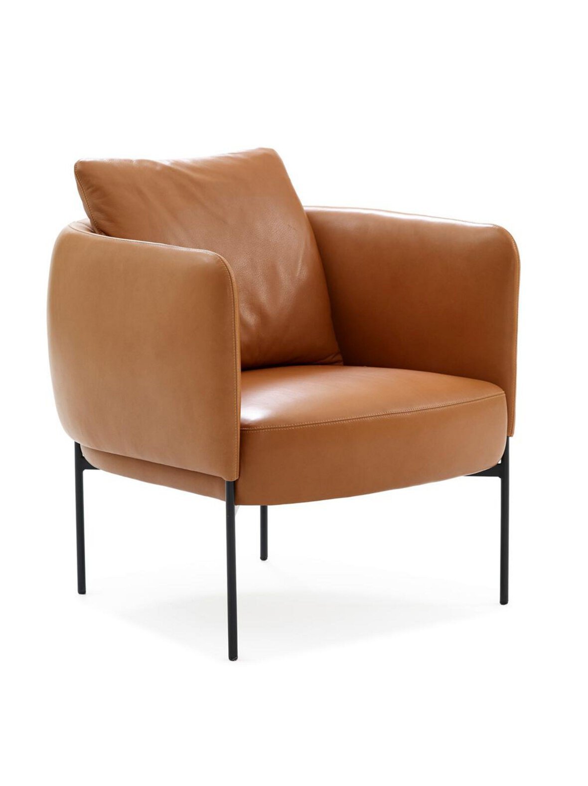 Bonnet club -nojatuoli master-nahka 53 ruskea / musta