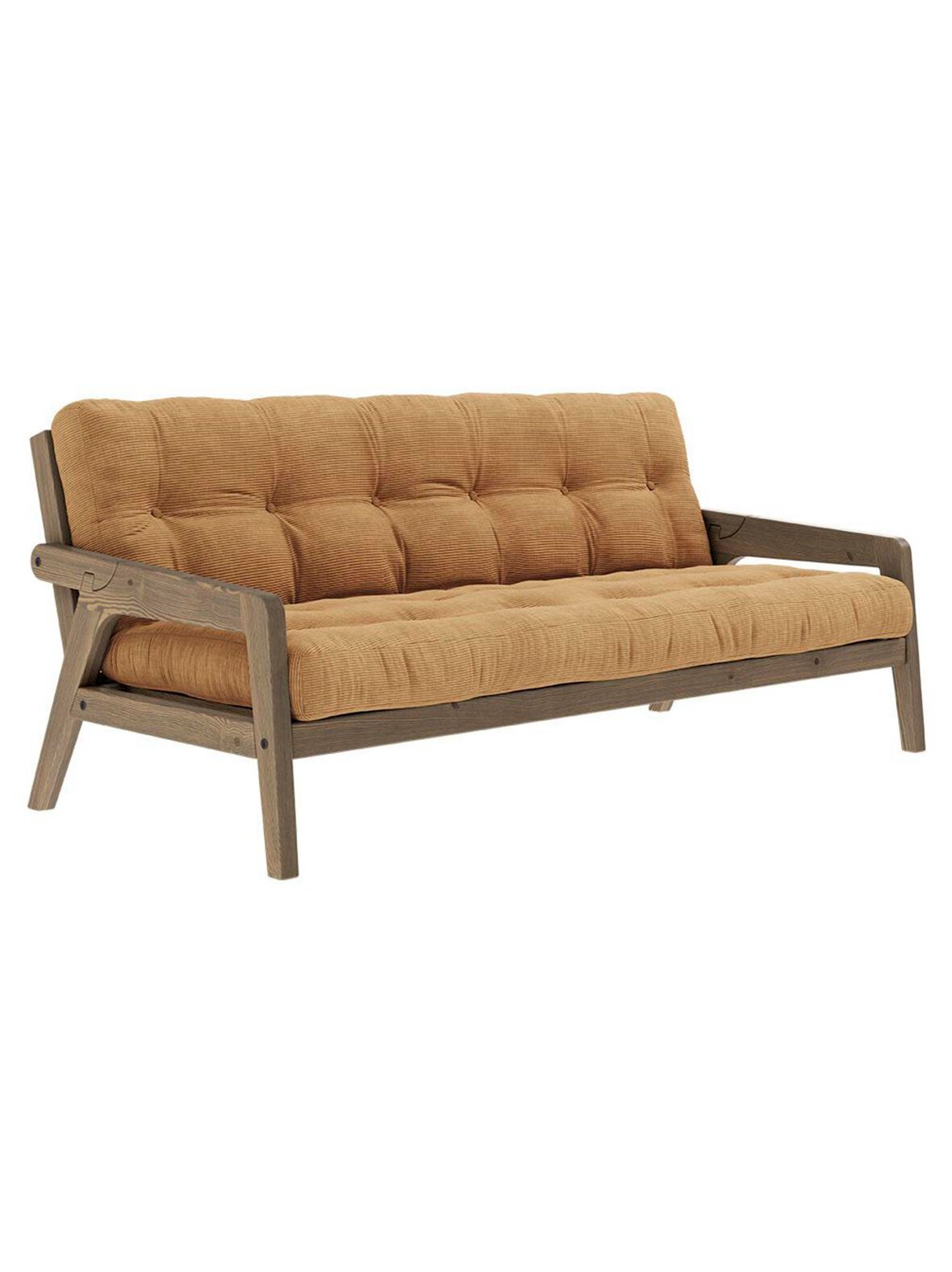 Grab-futonsohva corduroy-kangas fudge brown/ruskea l 200 cm