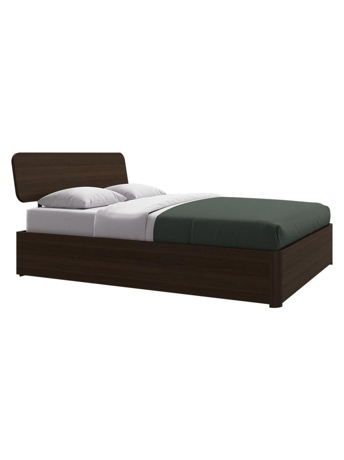 Element-sänky tumma tammi 160 x 200 cm, säilytystilalla
