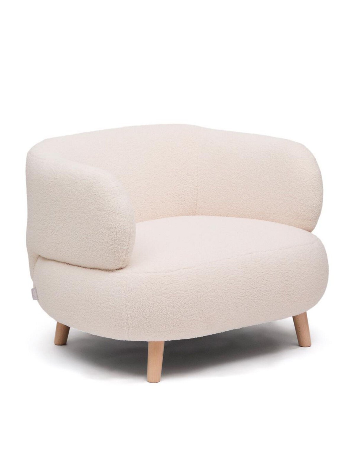 Luisa-nojatuoli himalaya-kangas vaalea beige / pyökki
