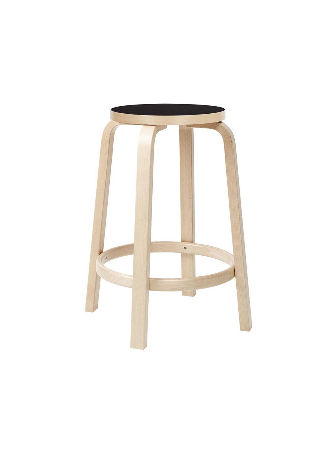 Baarijakkara 64 koivu/musta linoleum k 65 cm