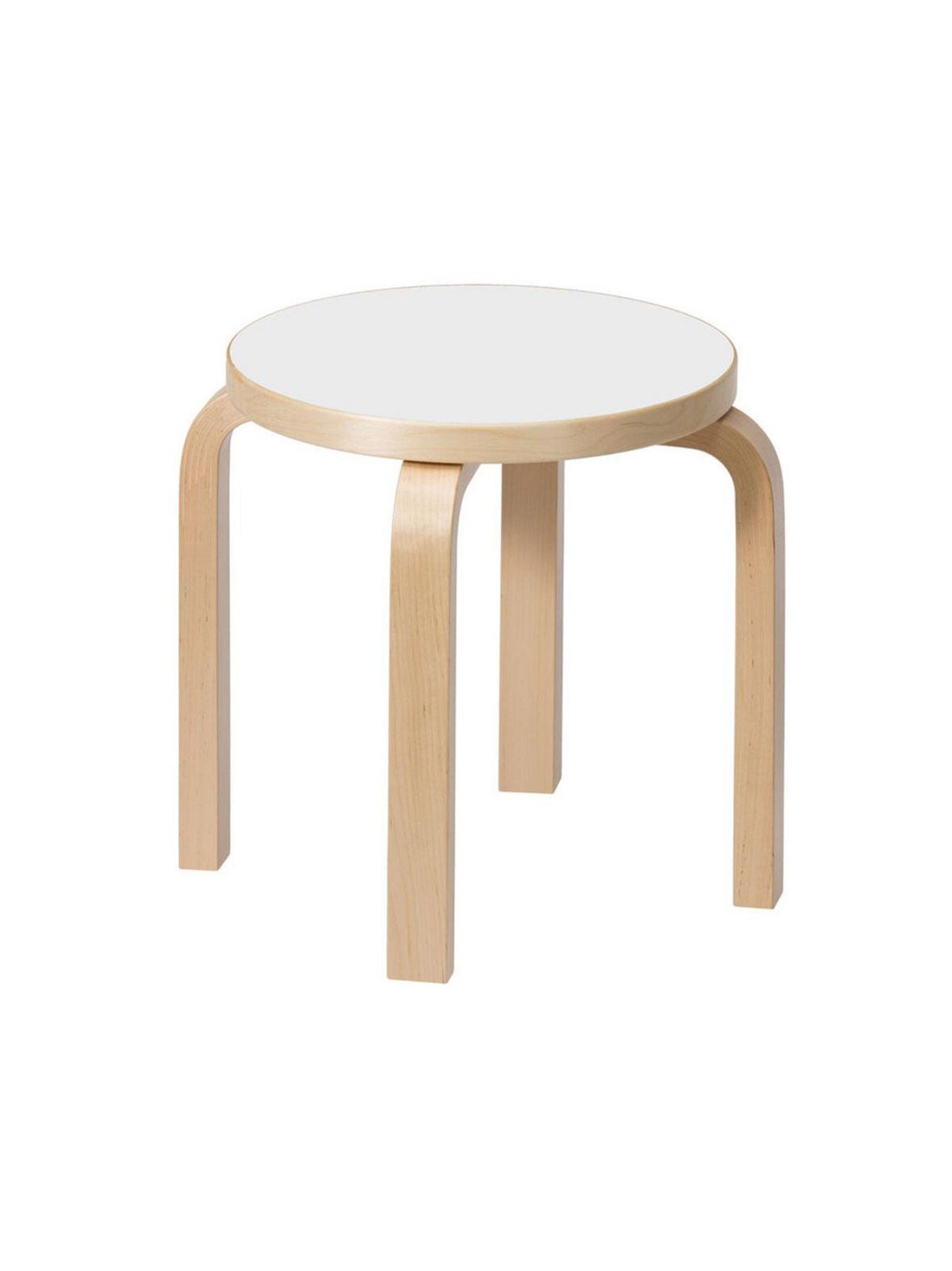 Lasten jakkara ne60 koivu/valkoinen laminaatti