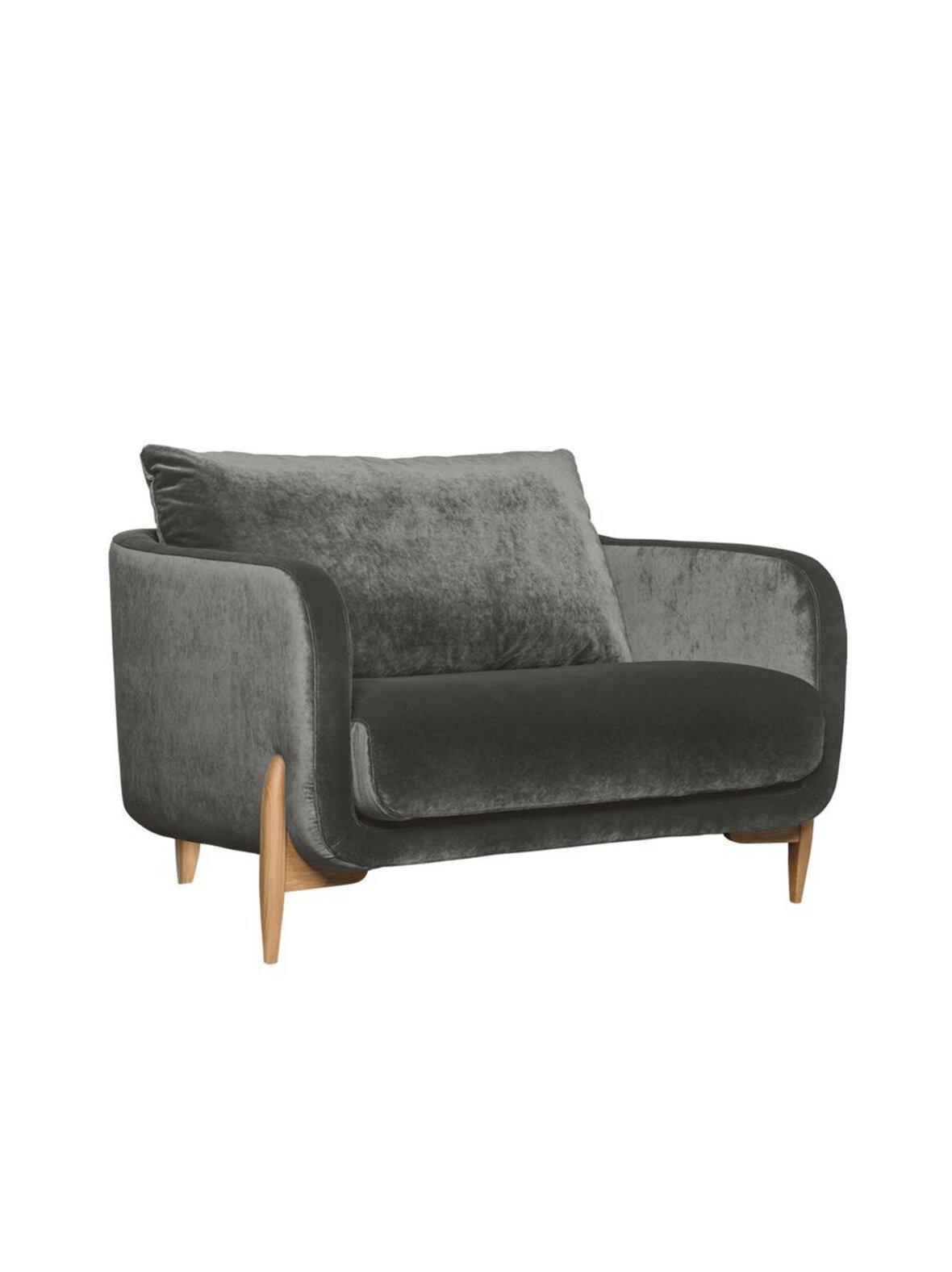 Jenny-nojatuoli classic velvet -kangas 5 harmaa l 117 cm