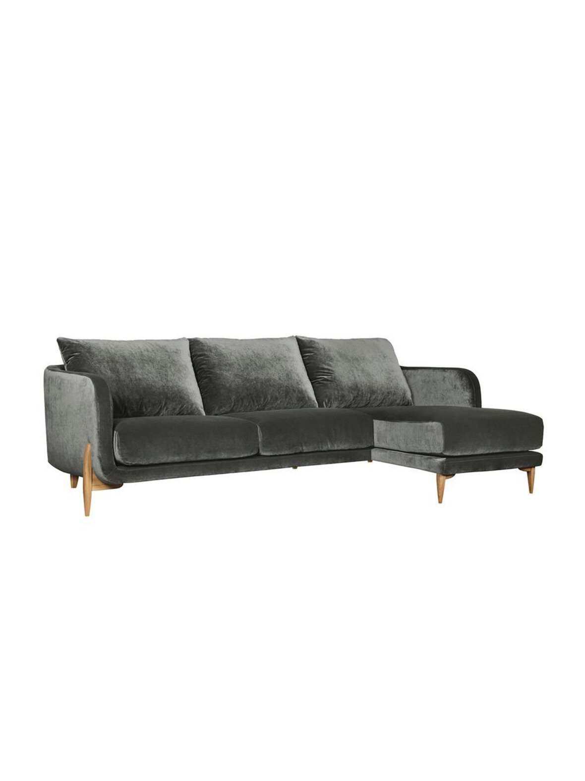 Jenny-divaanisohva oikea classic velvet -kangas 5 harmaa