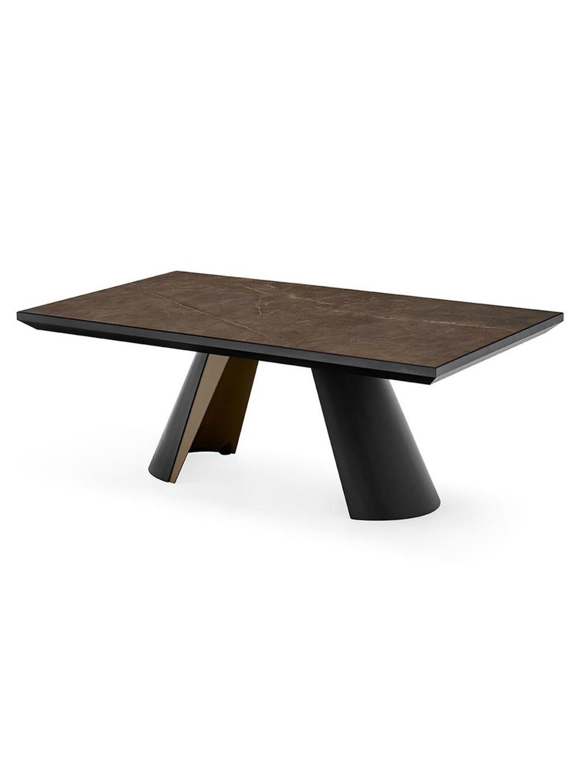 Apian -jatkettava ruokapöytä musta/pronssi 110 x 200/300 cm