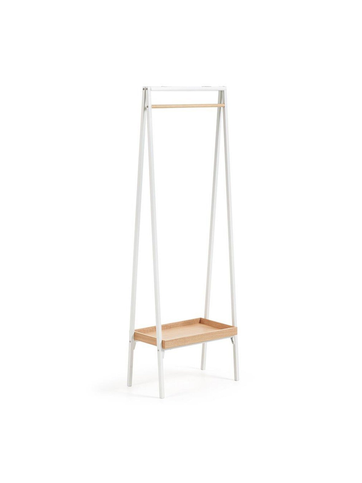 Benny-vaaterekki valkoinen/tammi 55 x 160 cm