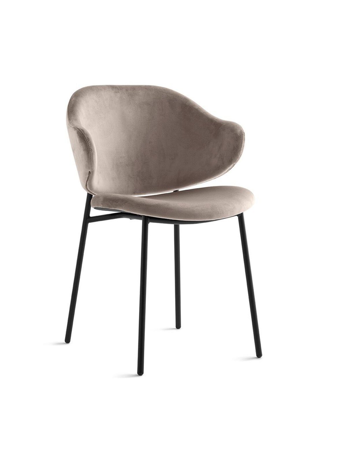 Holly-tuoli beige sametti/mattamusta