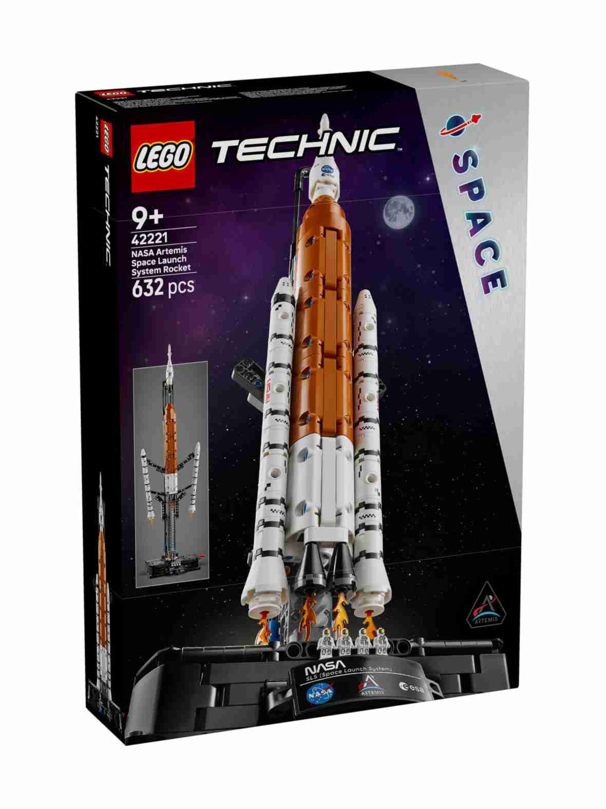 Lego technic nasa artemis ‑laukaisujärjestelmän avaruusraketti 42221