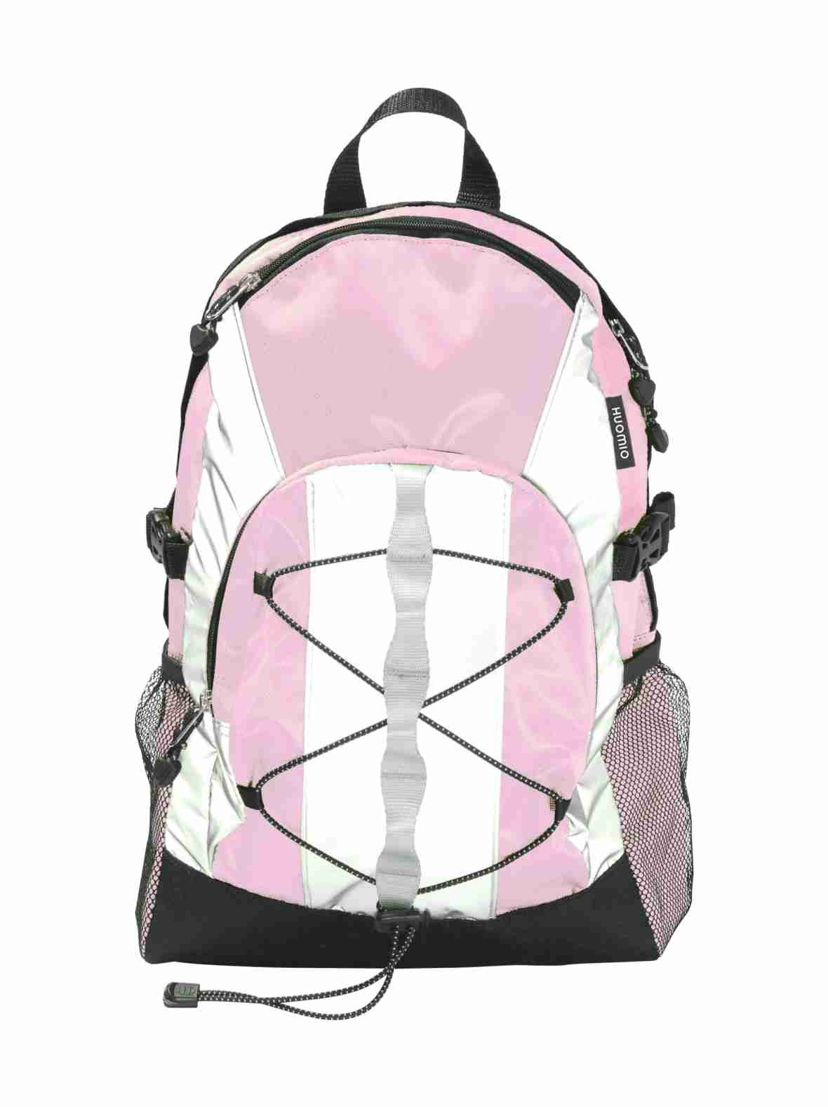 Huomio heijastava reppu 15 l pinkki