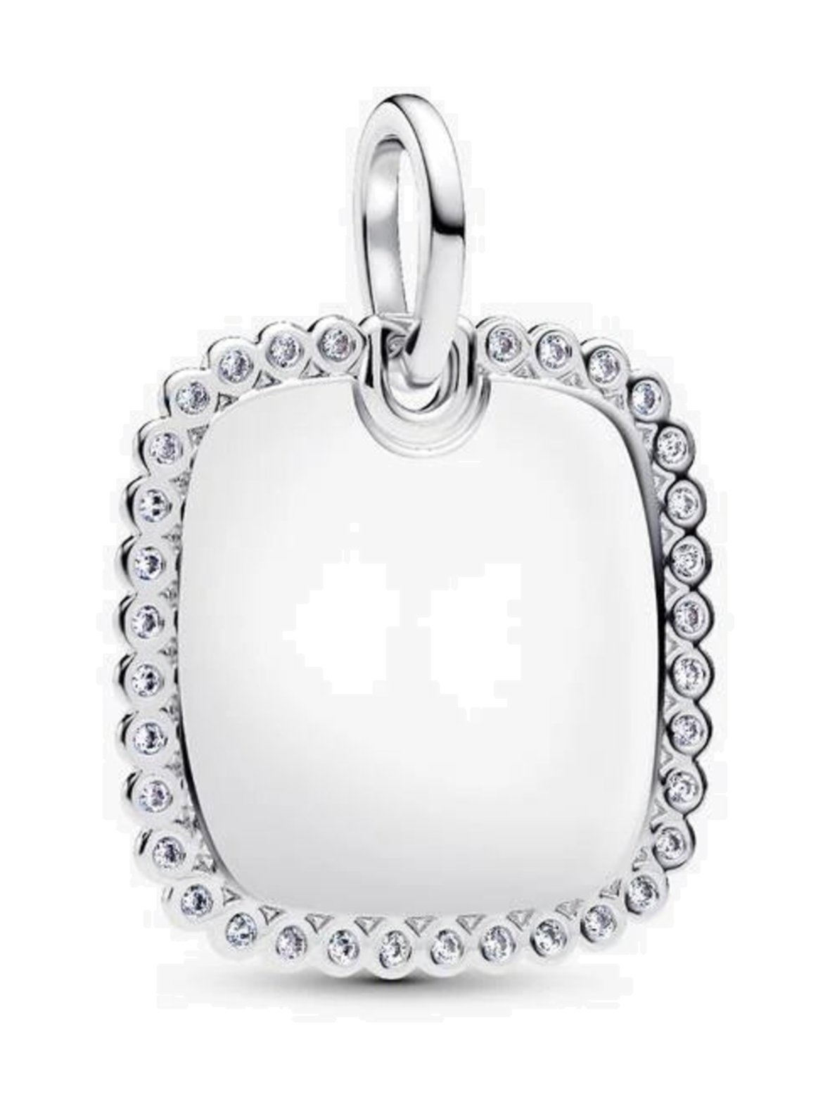 Engravable square tag pendant - 394009c01