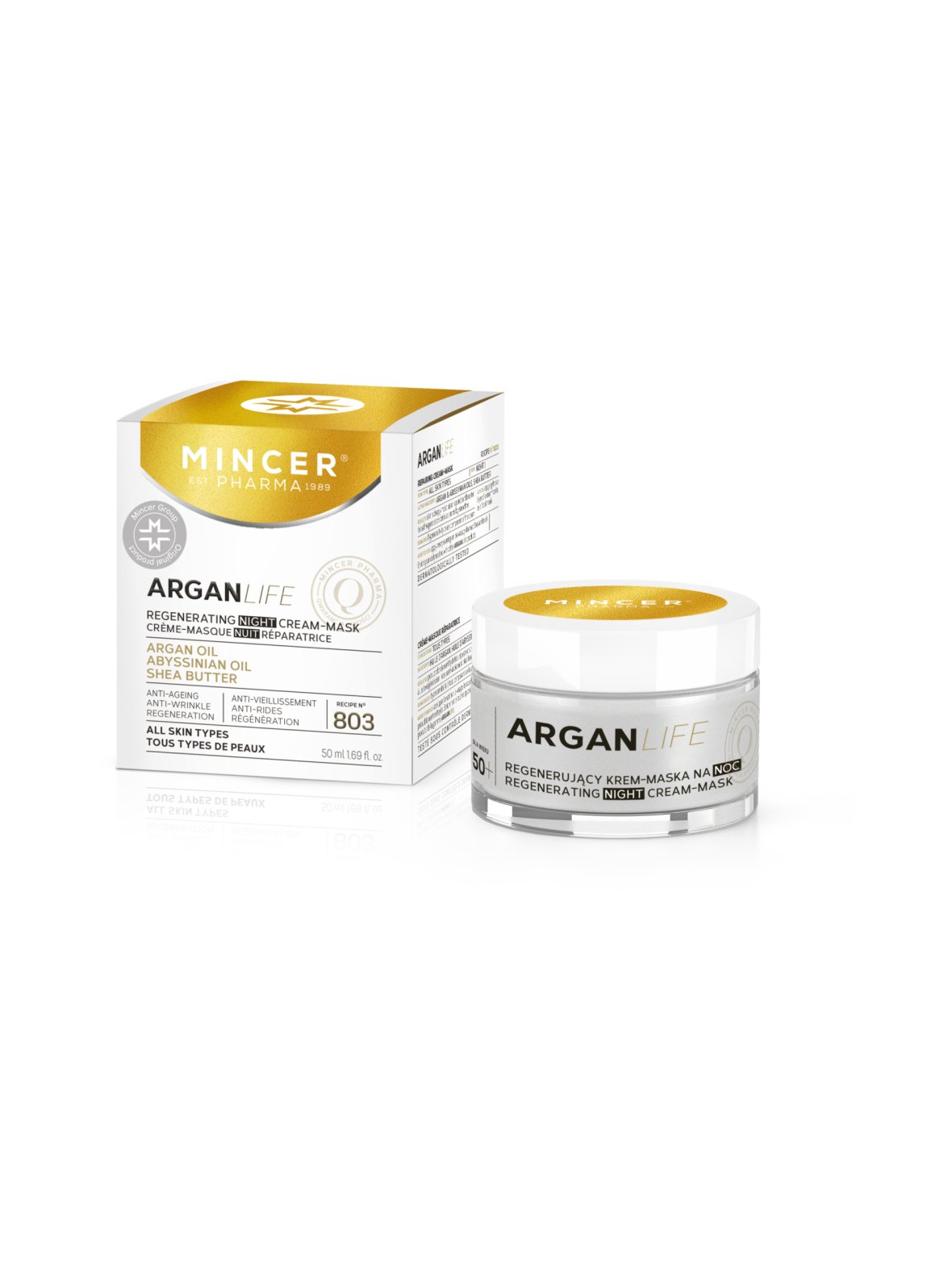 Arganlife regenerating night cream-mask -uudistava yövoidenaamio aikuiselle iholle 50ml